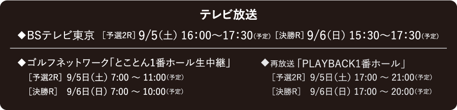 テレビ放送時間